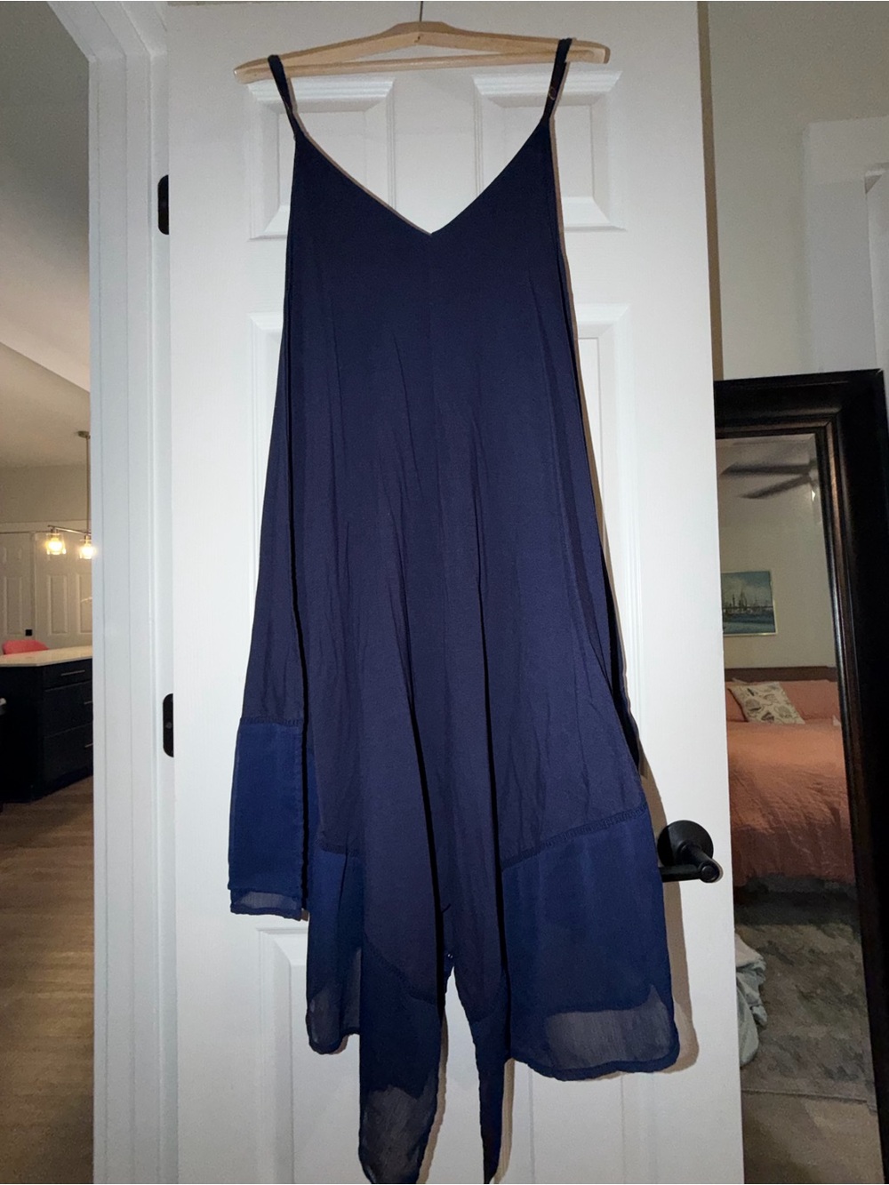 Tommy Bahama Navy Blue Scarf Dress Swim Cover-up